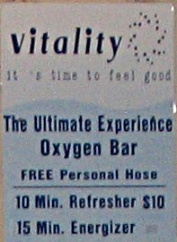 [Oxygen bar prices]