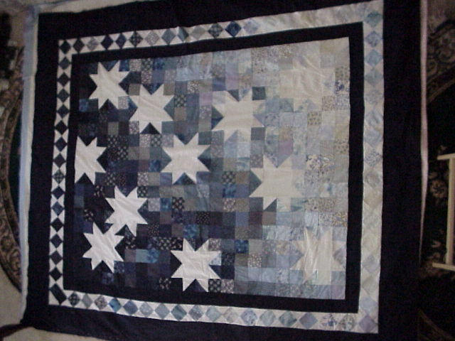 [Starry Night quilt - view #3